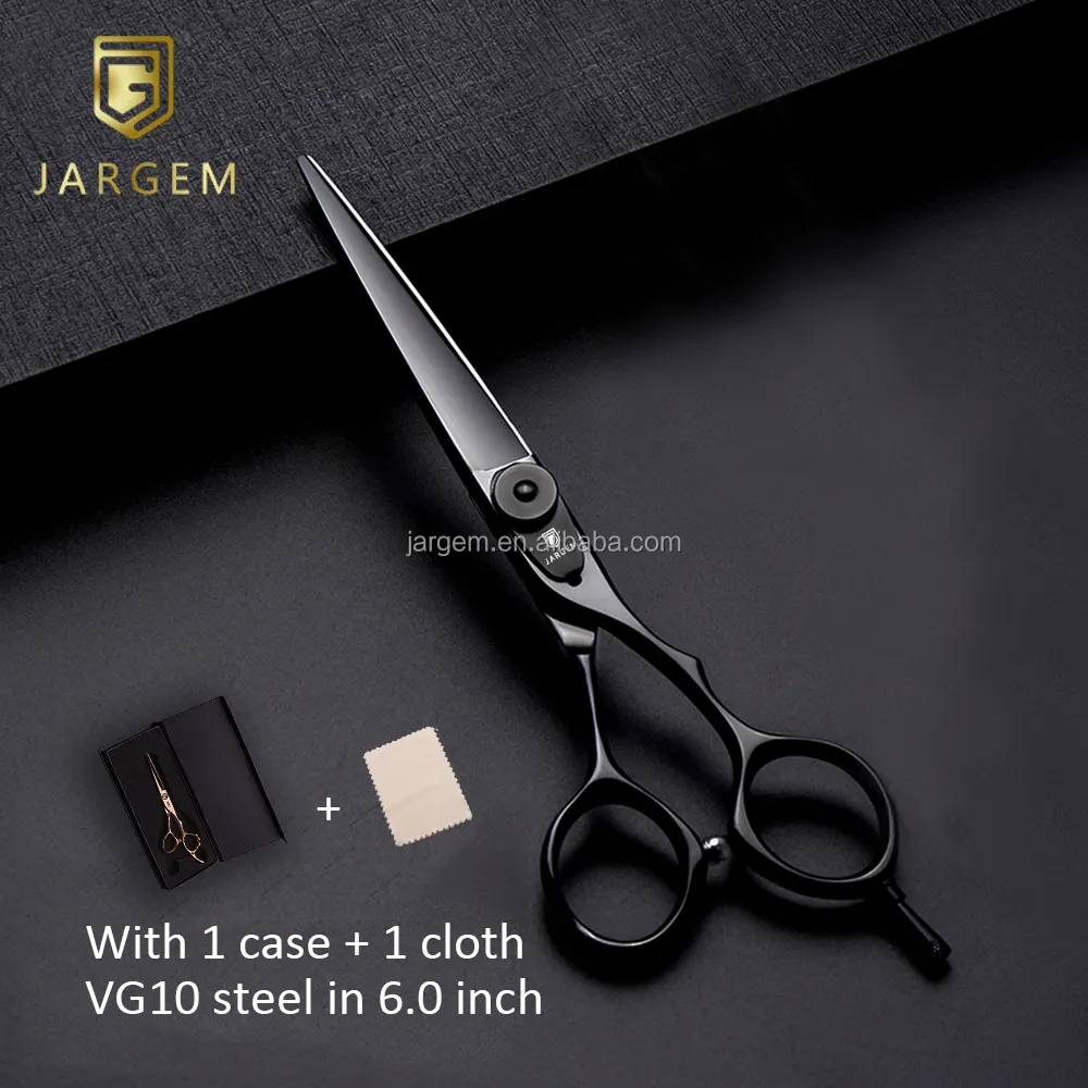 Forbici per capelli con rivestimento nero da 6.0 pollici VG10 forbici da barbiere professionali in acciaio per parrucchieri