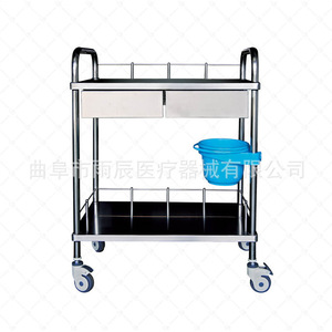 Carrito de Tratamiento Médico de Acero Inoxidable Xin Yuchen, 670x450x900mm, Carro de Instrumentos de Doble Capa para Uso Hospitalario - Product Image 2