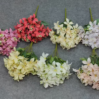 Bouquet de 9 lys en soie faits à la main - Fleurs artificielles à toucher naturel, antibactériennes et longue durée pour mariages et décoration intérieure