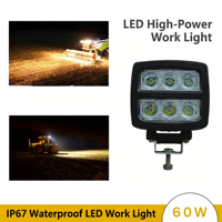 Barre lumineuse LED 60W, éclairage de travail tout-terrain, 9-32V DC, IP67, projecteur de conduite, éclairage de zone, 4x4, ATV, UTV, camion, SUV, pick-up, 12V, 24V