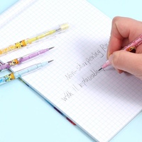 Ensemble de papeterie Foska, crayons en graphite HB à thème animal et fruit, crayons en plastique translucide avec gomme sur le dessus pour les fournitures scolaires des enfants