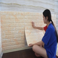 Panneau mural en mousse Xpe 3D, autocollant imperméable et élégant, pour bricolage, isolation phonique