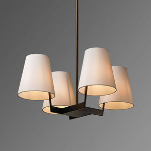 Nouveau design Jonathan Browning éclairage en laiton clair <span class=keywords><strong>corniche</strong></span> en lin moderne suspension lustre de style américain pour salle à manger - Product Image 3