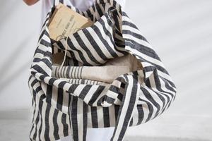 Durable Striped Canvas Tote Bag Custom Printing Wholesale Price Large Capacity Reusable Shopping Bag Fast Delivery - Product Image 4