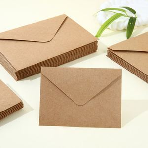 Enveloppe en papier kraft foncé 140G, enveloppe vierge de couleur unie, petite enveloppe pour impression - Product Image 2