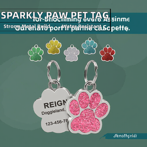 Etiqueta de Identificación para Perro de Metal de Lujo, Resistente al Agua, con Hebilla, Personalizable con Grabado Láser, Etiquetas con Nombre de Mascota - Product Image 2