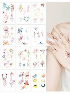 Fingertip Temporary <b>Tattoo</b> Sticker Waterproof Sweat Proof Long Lasting Colorful <b>Paper</b> Decal for Body Art Professional Use - Product Image 2