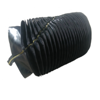 Cylindre hydraulique flexible à soufflet à arbre rond pour machine CNC, avec housse à soufflet cousue et fermeture éclair