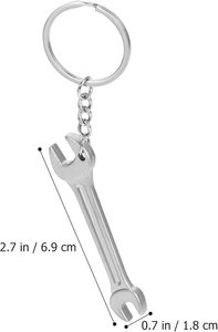 Porte-clés personnalisé en métal en forme de mini marteau à griffes, design sur mesure, finition argent antique, breloque outil 3D, OEM - Product Image 5