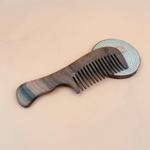 Peigne à cheveux en bois naturel écologique avec logo personnalisé, durable, confortable, peigne chaud à dents larges, manche pour massage du cuir chevelier, <span class=keywords><strong>salon</strong></span> - Product Image 2