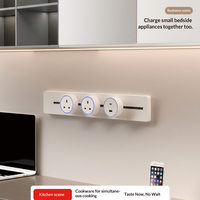 Prise de courant multifonctionnelle de style britannique, norme internationale, pour rail de cuisine, prise sur rail standard britannique
