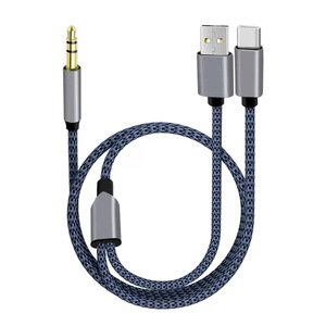Bán Buôn Tùy Chỉnh 3in1 2in1 3.5Mm Nam Để 3.5Mm/USB A/USB Loại C/8Pin Nam AUX Cáp Âm Thanh Cho <span class=keywords><strong>Apple</strong></span> Android Âm Thanh Xe Hơi Tai Nghe - Product Image 5