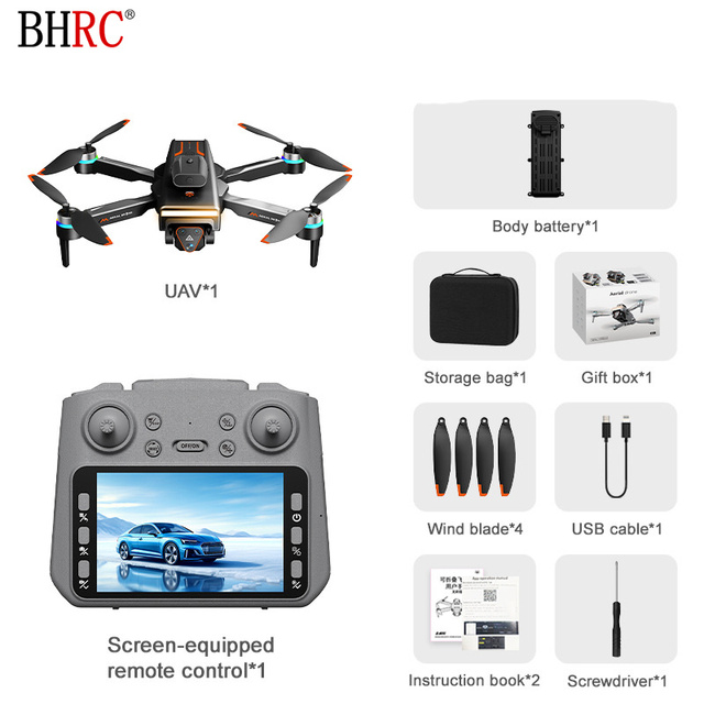 M4 Large Screen Remote Control 4.3inch 360°Stunt Roll Quadcopter Remote Control Rc Drone with Intelligent Obstacle Avoidance
