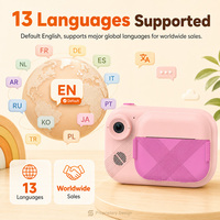 Appareil photo instantané portable pour enfants, écran de 3,5 pouces, double objectif, caméra vidéo selfie, lecteur MP3, outil photo créatif
