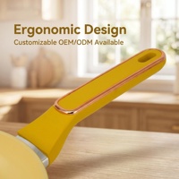Poêle en aluminium pressé durable, revêtement antiadhésif écologique, base à induction, vente en gros, personnalisable, 20, 24, 28 cm, poêle à frire en aluminium