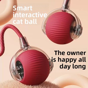 Giocattolo Interattivo per Cani e <span class=keywords><strong>Gatti</strong></span>: Palla da Masticare Resistente con Coda Rotante Automatica, Giocattolo Intelligente Ricaricabile per Animali Domestici - Product Image 2
