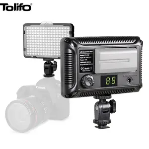 Tolifo OEM fabrika PT-176B 176 led kamera dolgu ışığı tek akü işletilen mini led panel video fotoğraf ışığı