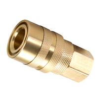 Vente en gros de qualité en laiton massif 1/4 "NPT Quick Connect Female Coupler (M-Style)