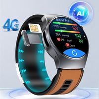 Reloj Inteligente ERON Nuevo 4G GS206 con Bomba de Aire, Presión Arterial, ECG, Tarjeta SIM, Pantalla AMOLED HD, Monitor de Frecuencia Cardíaca y Sueño para Hombres