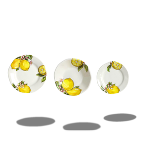 Set di 18 piatti a forma di limone, stoviglie per la cucina, decorazioni per la tavola con design a frutta - Product Image 1