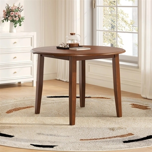 <span class=keywords><strong>Tavolo</strong></span> da Pranzo <span class=keywords><strong>Rotondo</strong></span> Allungabile, Pieghevole in Legno con Dimensioni Regolabili e <span class=keywords><strong>Design</strong></span> Salvaspazio - Product Image 5