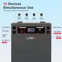 Chargement multi-appareils LiFePO4 Stockage d'énergie 5000W Système d'énergie solaire Fer à repasser Maison Intérieur Ménage Centrale solaire