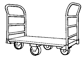 Hand Wholesale High Quality 4 Wheel Hand Trolley Platform Cart