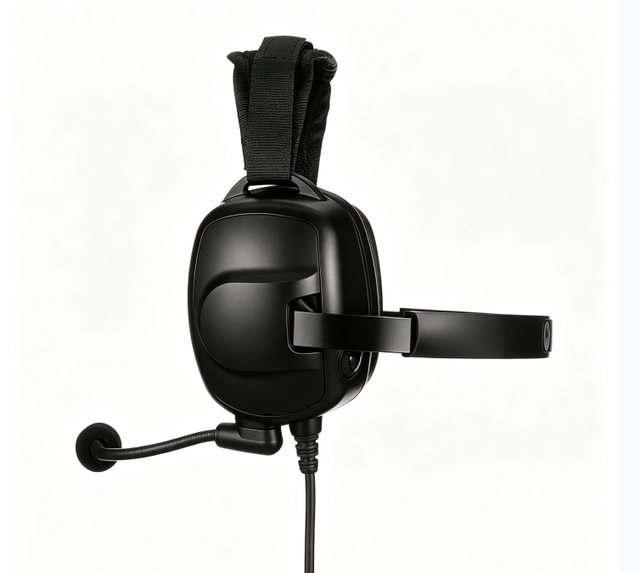 PMLN6853 Heavy-Duty Behind-the-Head Headset with Noise-Canceling Boom Microphone Fit for Motorola Apx 7000l, Xpr 7550 Radios