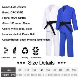 Uniforme de Judo Transpirable y Ecológico, 100% Algodón, para Entrenamiento de Aikido y Jiu-Jitsu - Product Image 2