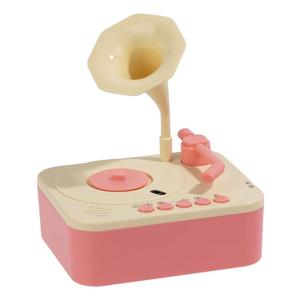 Juguete Retro de Fonógrafo con 24 Tarjetas Flash de PVC Máquina de Aprendizaje de Cuentos para Niños Inglés Alemán Francés Ruso Español Portugués - Product Image 1