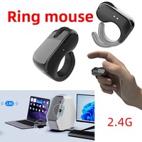 Souris sans fil noire D06 Pro 2,4 GHz avec anneau de défilement, mini, rétroéclairée RGB, rechargeable, pour jeux et ordinateurs portables