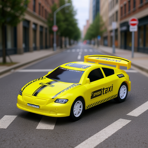 Voiture de taxi urbaine jouet pour enfants, véhicule de transport urbain, emballage en filet - Product Image 2
