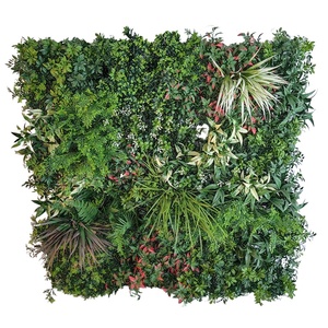 Il pannello di parete artificiale di plastica UV ignifugo per le decorazioni all'aperto della festa nuziale presenta il Design della parete verde dell'erba degli arbusti - Product Image 2