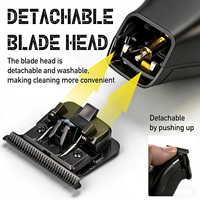 Tondeuse à cheveux professionnelle rechargeable 8000 tr/min sans fil pour salon de coiffure, avec support de charge, lame DLC, poignée en plastique et LED