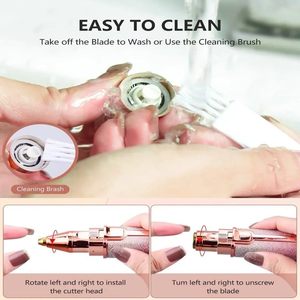 <span class=keywords><strong>Rasoir</strong></span> à sourcils USB indolore 2-en-1 pour l'épilation de la zone <span class=keywords><strong>intime</strong></span> des femmes Outil à ressort anglais pour usage domestique - Product Image 6
