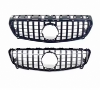 Grilles avant AMG GT de qualité supérieure en argent C63S pour Mercedes Benz Classe A W176 pré-2013-2015