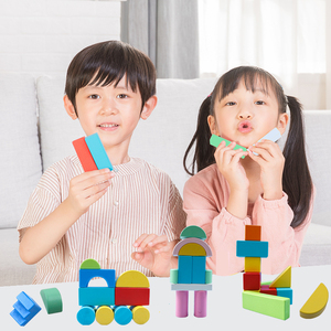 प्रारंभिक शैक्षिक रंगीन स्टैकिंग खिलौने लकड़ी के महल पत्थर पत्थर निर्माण कौशल के लिए रंगीन भवन ब्लॉक - Product Image 3
