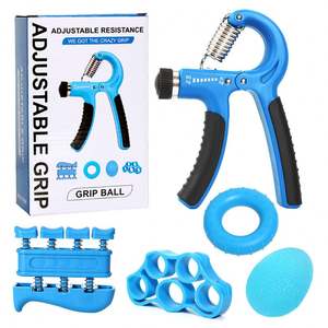 Handgrip Set Hand Rehabilitation Training Cinco juegos de silicona Cinco dedos Grip Ball Grip Ring Combinación al por mayor - Product Image 4