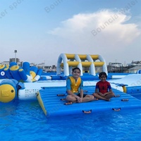 Parc aquatique gonflable commercial Bouncia, parcours d'obstacles aquatiques gonflable, plateforme gonflable, parc aquatique flottant