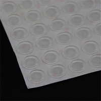 Cent tailles auto-collant rond plat en caoutchouc pare-chocs transparent adhésif Silicone repose-pieds pour appareils, meubles, ordinateurs