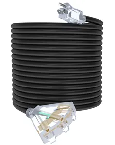 SJTW-cable de extensión para exteriores, impermeable, 3 salidas, 12 calibres, 100 pies
