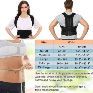 Women Men Back Lumbar Support Shoulder Improve Posture Provide Back Pain Relief Posture Corrector Back Brace