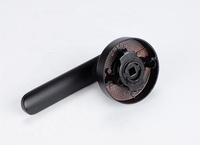BBDHOME Porte intérieure américaine robuste clés rondes toilette levier de salle de bain confidentialité poignée de porte noire