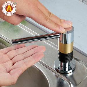 Distributeur de savon pour évier de cuisine personnalisé Distributeur de savon liquide manuel en laiton antique en métal pour évier de cuisine - Product Image 4