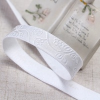 Ventes d'usine chinoise Yuyong JD003 18mm Blanc Spandex/Nylon Jacquard Sangle élastique pour soutien-gorge et vêtements