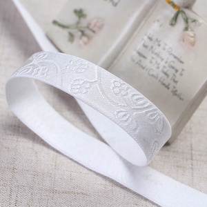 Nhà Máy Trung Quốc Bán Hàng 18Mm Trắng Jacquard <span class=keywords><strong>Ribbon</strong></span> Bra <span class=keywords><strong>Strap</strong></span> Đàn Hồi - Product Image 2