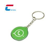Porte-clés personnalisé en résine époxy NFC, partage sur les réseaux sociaux, NFC Google Review Whatsapp Tag