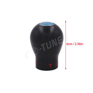JDMカースタイリング卸売カスタムラウンドシフトノブ樹脂ギアノブユニバーサルトヨタ用レーシングロゴ付き - Product Image 4