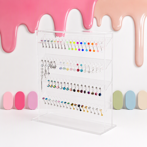 Transparente Acryl-Schmuckpräsentationsplatte - Multifunktionaler Ständer für Bauchnabelpiercings und Zungenringe <span class=keywords><strong>RE20</strong></span> Modell Yiwu - Product Image 6