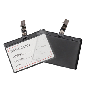 Foska doux étanche en plastique PVC transparent <span class=keywords><strong>porte</strong></span>-<span class=keywords><strong>badge</strong></span> <span class=keywords><strong>porte</strong></span>-carte d'identité <span class=keywords><strong>porte</strong></span>-carte d'identité en plastique <span class=keywords><strong>avec</strong></span> <span class=keywords><strong>clip</strong></span> - Product Image 1